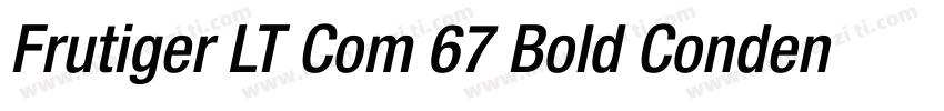 Frutiger LT Com 67 Bold Condensed字体转换